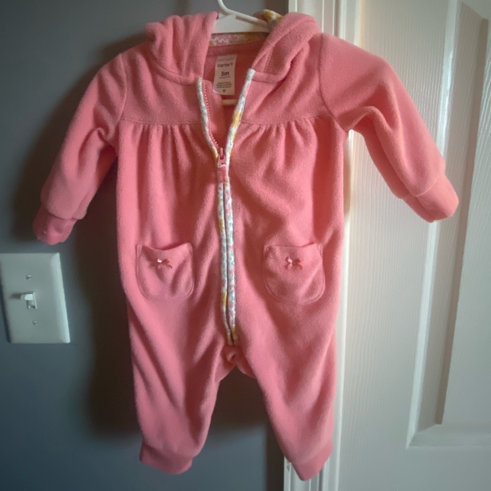 Gently used Carter’s girl fleece one piece